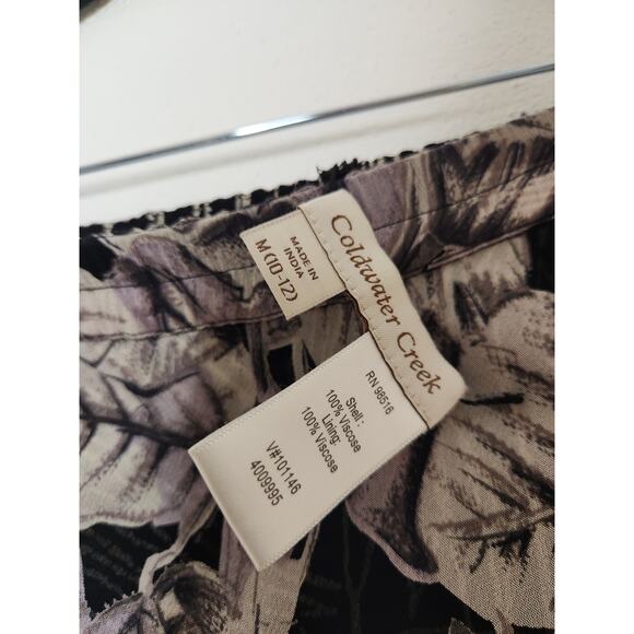 Vintage y2k Skirt Midi Maxi Medium Viscose Reversible Black White Art Nature - Picture 3 of 5